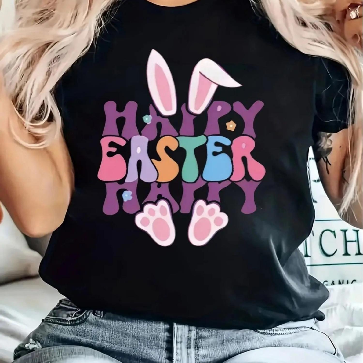 Women s Happy Easter Rabbit Print T-Shirt - Purple Crew Neck, Casual Short Sleeve, Graphic Tee for Spring & Summer, Leisure Styl XXXXXL різнокольоровий
Women s Happy Easter Rabbit Print T-Shirt - Purple Crew Neck, Casual Short Sleeve, Graphic Tee for Spring & Summer, Leisure Styl XXXXXL різнокольоровий