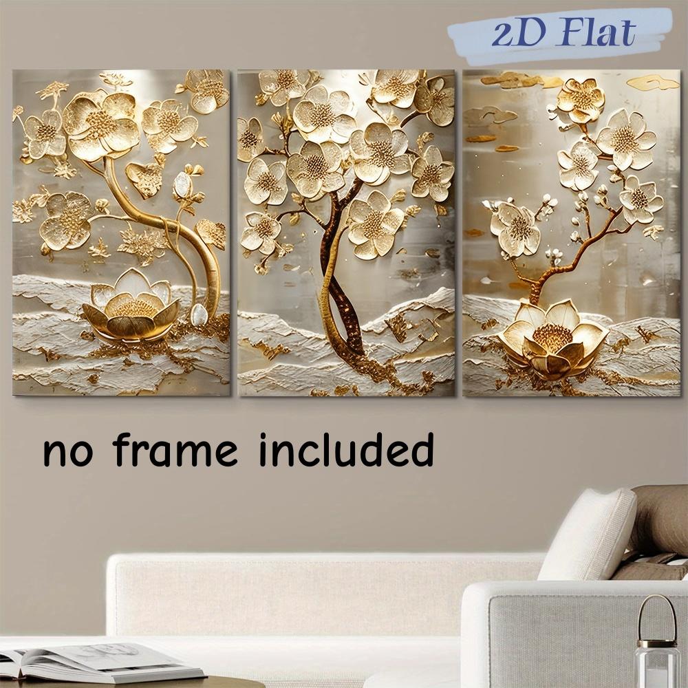 3-piece modern minimalist gold floral relief frameless canvas decoration painting living room foyer bedroom sofa background wall (as the picture,20x30cm-3pcs)
3-piece modern minimalist gold floral relief frameless canvas decoration painting living room foyer bedroom sofa background wall (as the picture,20x30cm-3pcs)