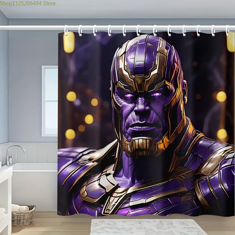 Authorized 1pc MARVEL Thanos Shower Curtain, Made of Polyester, Machine Washable, Includes Hooks, Suitable for Bathtub Separat 90x180cm
Authorized 1pc MARVEL Thanos Shower Curtain, Made of Polyester, Machine Washable, Includes Hooks, Suitable for Bathtub Separat 90x180cm