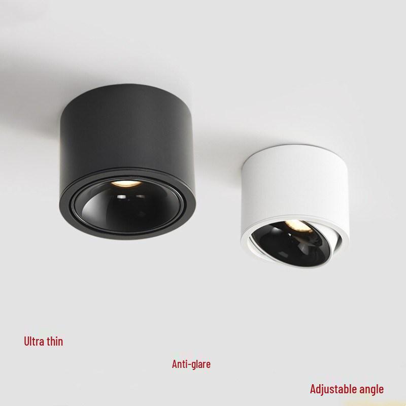 Ultra-Thin Surface Spotlight: Anti-Glare, Angle Adjustable, No Installation Required - Perfect for Hallways, Corridors, and Entrances. Black & White 7W
Ultra-Thin Surface Spotlight: Anti-Glare, Angle Adjustable, No Installation Required - Perfect for Hallways, Corridors, and Entrances. Black & White 7W