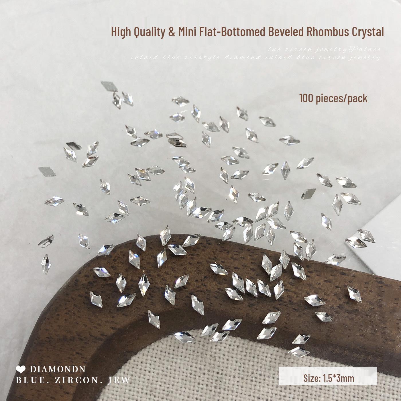 1.5*3 Rhombus Crystal Nail Art: Sparkling Snowflake Rhinestones in White, Champagne Gold, Yellow for DIY Decorations
1.5*3 Rhombus Crystal Nail Art: Sparkling Snowflake Rhinestones in White, Champagne Gold, Yellow for DIY Decorations