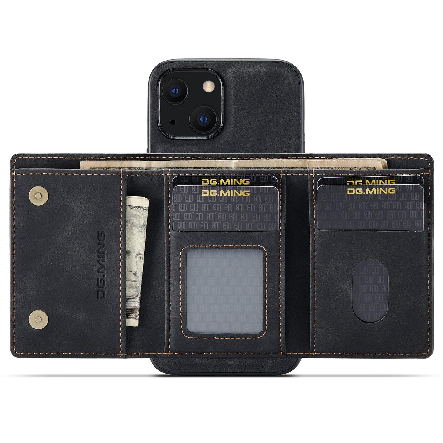 DG.MING M1 Series For iPhone 14 6.1 inch Detachable Magnetic 2-in-1 Wallet Phone Case PC+TPU+PU Leather Well-protected Anti-scratch Cover Black
DG.MING M1 Series For iPhone 14 6.1 inch Detachable Magnetic 2-in-1 Wallet Phone Case PC+TPU+PU Leather Well-protected Anti-scratch Cover Black