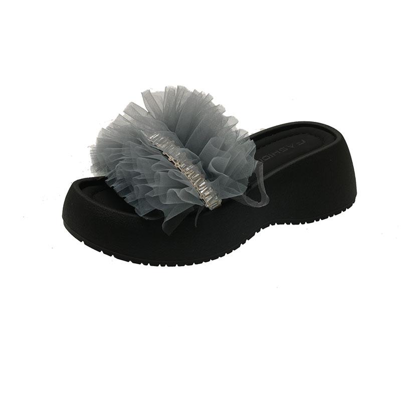 Fashion Platform Flip Slippers Women Summer New Ocean Round Toe Open Toe Crystal Lace Comfortable Soft Bottom Beach Mopping 35
Fashion Platform Flip Slippers Women Summer New Ocean Round Toe Open Toe Crystal Lace Comfortable Soft Bottom Beach Mopping 35