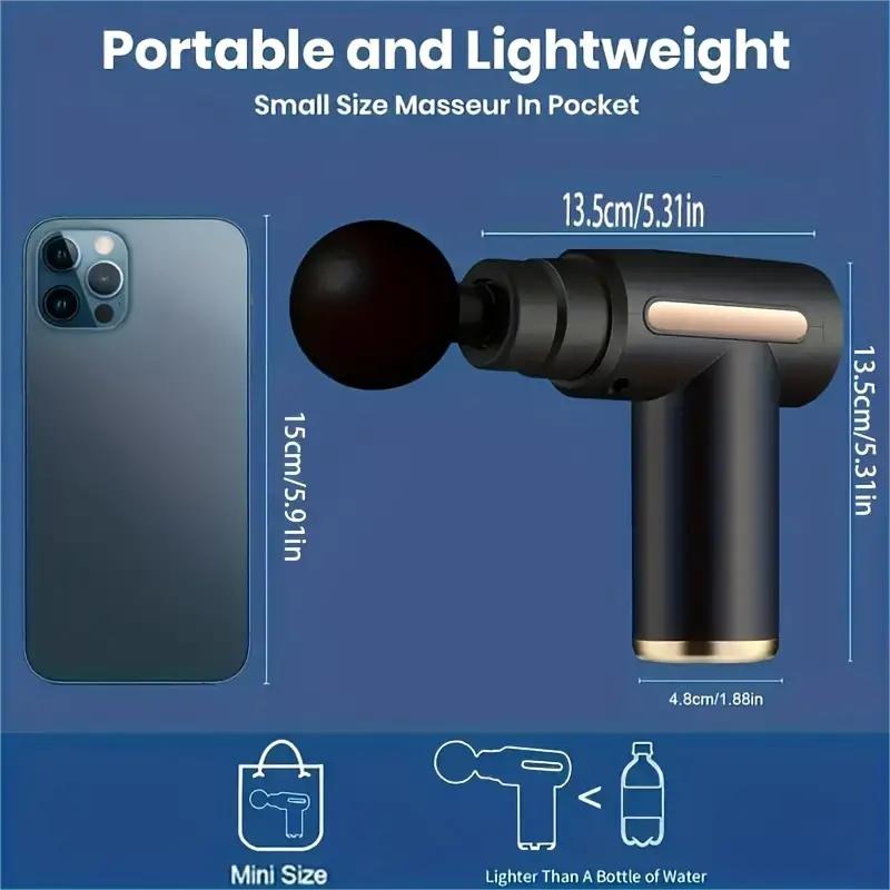 Fascia Electric Massager Gun, Deep Tissue Percussion Electric Muscle Massager, 4 Replaceable Massage Heads, Portable Handheld Ul
Fascia Electric Massager Gun, Deep Tissue Percussion Electric Muscle Massager, 4 Replaceable Massage Heads, Portable Handheld Ul