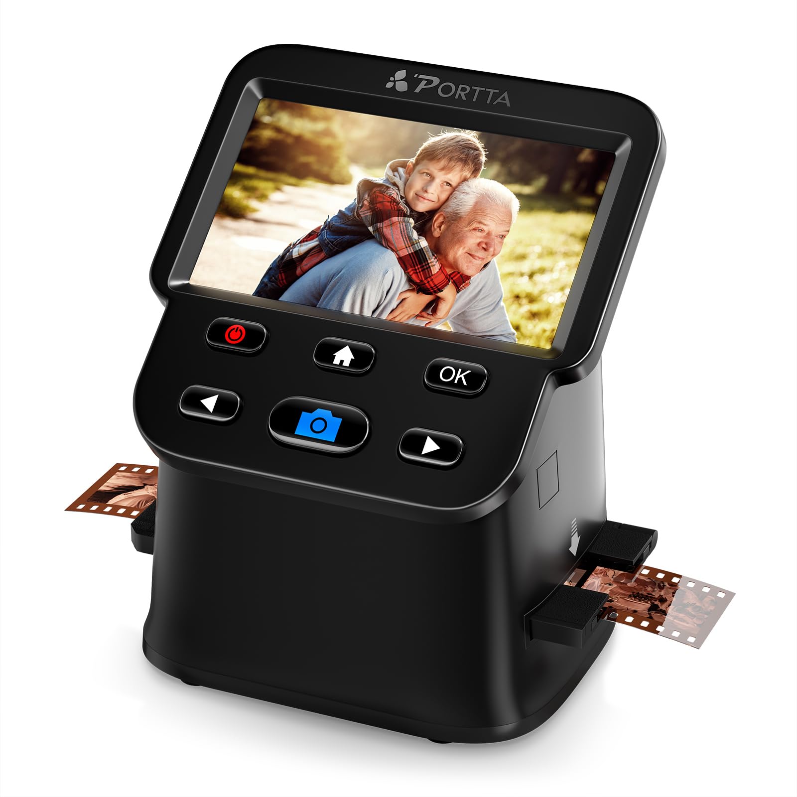 PORTTA Film Scanner with 5-inch LCD Screen, for Negative Film, Photo Scanning and Digitization, Compatible with 110/126/135mm Slides & Negatives, Blac
PORTTA Film Scanner with 5-inch LCD Screen, for Negative Film, Photo Scanning and Digitization, Compatible with 110/126/135mm Slides & Negatives, Blac