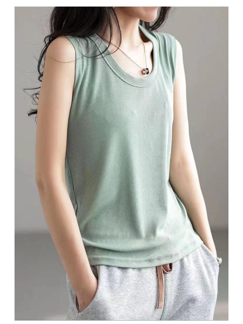 Женская майка-топ в рубчик большого размера для похудения - Универсальный летний базовый слой без рукавов M (80-100 jin) зелёный
Женская майка-топ в рубчик большого размера для похудения - Универсальный летний базовый слой без рукавов M (80-100 jin) зелёный
