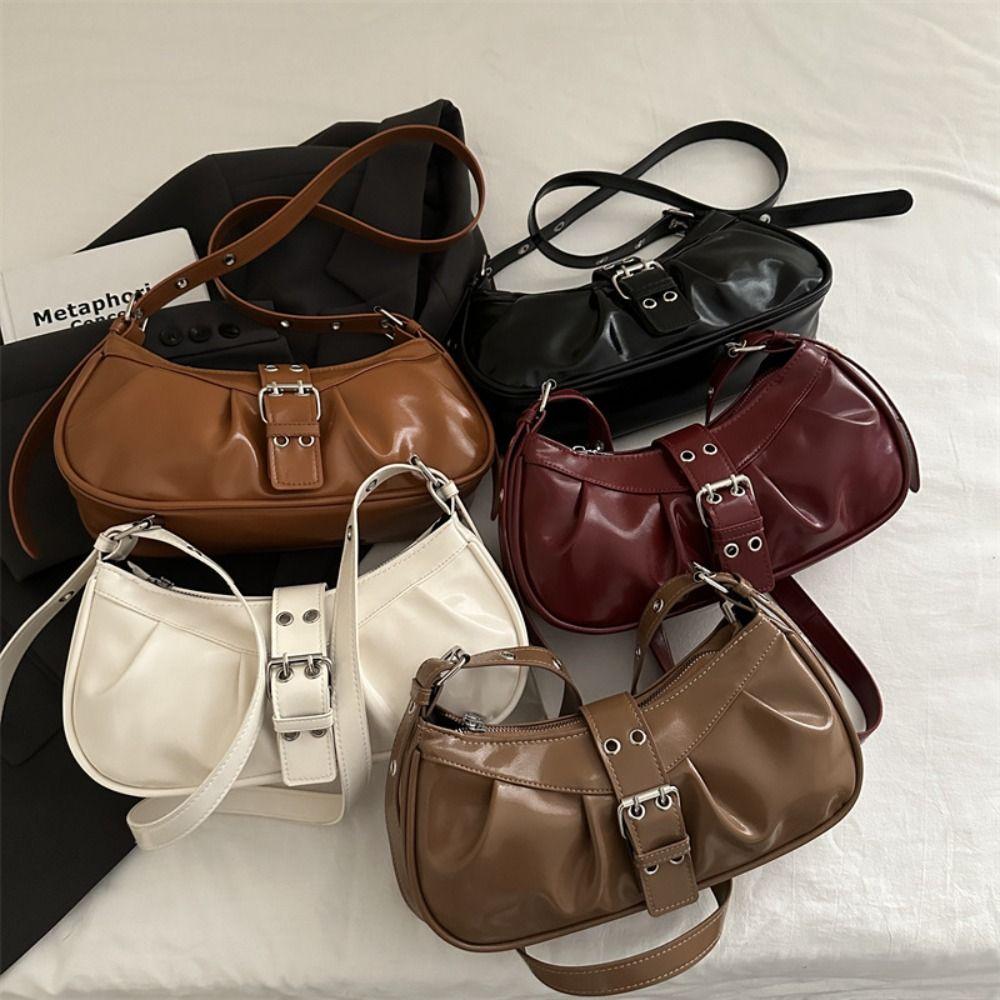 Designer Y2k Shoulder Bag Vintage Spicy Girl Handbag Retro Buckle Armpit Bag Female коричневий
Designer Y2k Shoulder Bag Vintage Spicy Girl Handbag Retro Buckle Armpit Bag Female коричневий