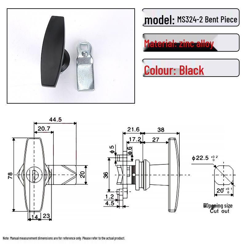 MS324 T-shaped Environmental Door & Cabinet Lock for Machine Tools & Electrical Cabinets
MS324 T-shaped Environmental Door & Cabinet Lock for Machine Tools & Electrical Cabinets