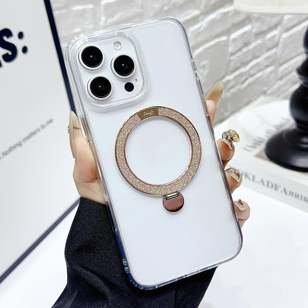 For iPhone 16 Pro Max Case Compatible with MagSafe TPU+PC Kickstand Clear Phone Cover Gold
For iPhone 16 Pro Max Case Compatible with MagSafe TPU+PC Kickstand Clear Phone Cover Gold