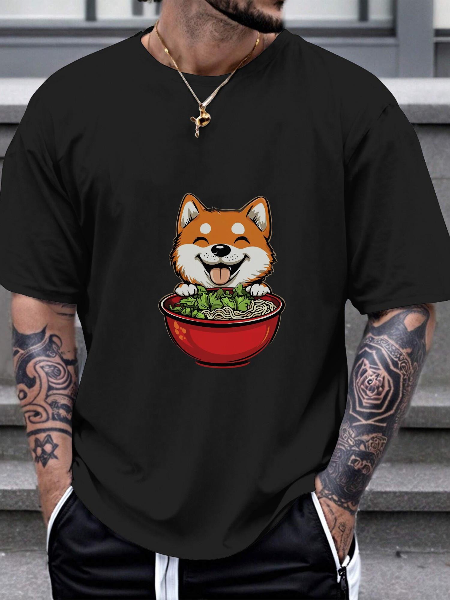 1pc Casual Shiba Inu Ramen Lover Graphic T-shirt - 180g Cotton Crew Neck Short Sleeve Tee with Vibrant Digital Print L
1pc Casual Shiba Inu Ramen Lover Graphic T-shirt - 180g Cotton Crew Neck Short Sleeve Tee with Vibrant Digital Print L