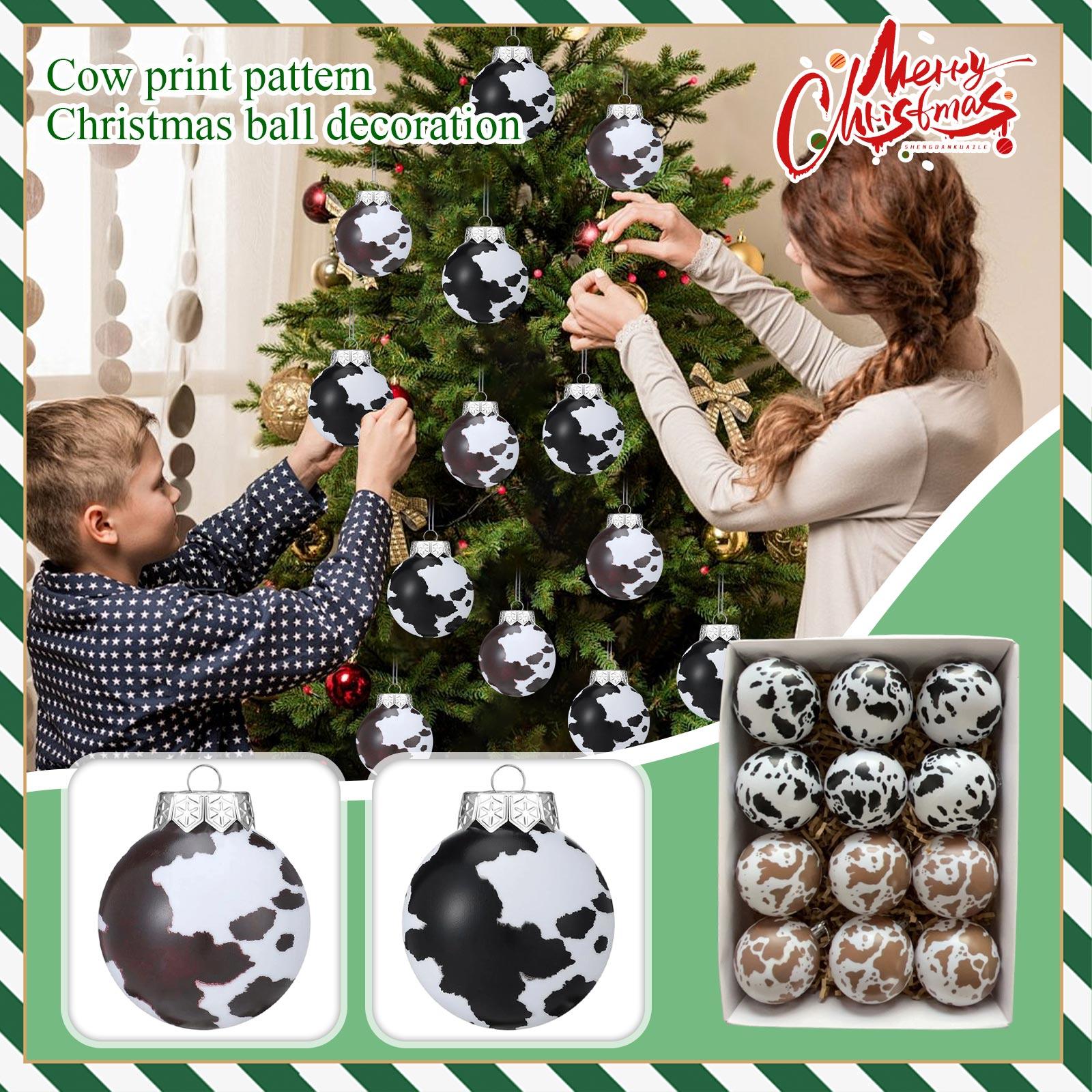 Christmas Ball Cow Print Pattern Christmas Animal Theme Christmas Western Christmas Decoration One Size
Christmas Ball Cow Print Pattern Christmas Animal Theme Christmas Western Christmas Decoration One Size