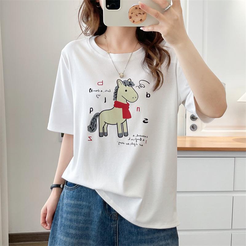 2026 Plus Size Cartoon Print Casual T-Shirt - Short Sleeve, Round Neck, Versatile, Fat Girl Fit 2XL білий
2026 Plus Size Cartoon Print Casual T-Shirt - Short Sleeve, Round Neck, Versatile, Fat Girl Fit 2XL білий