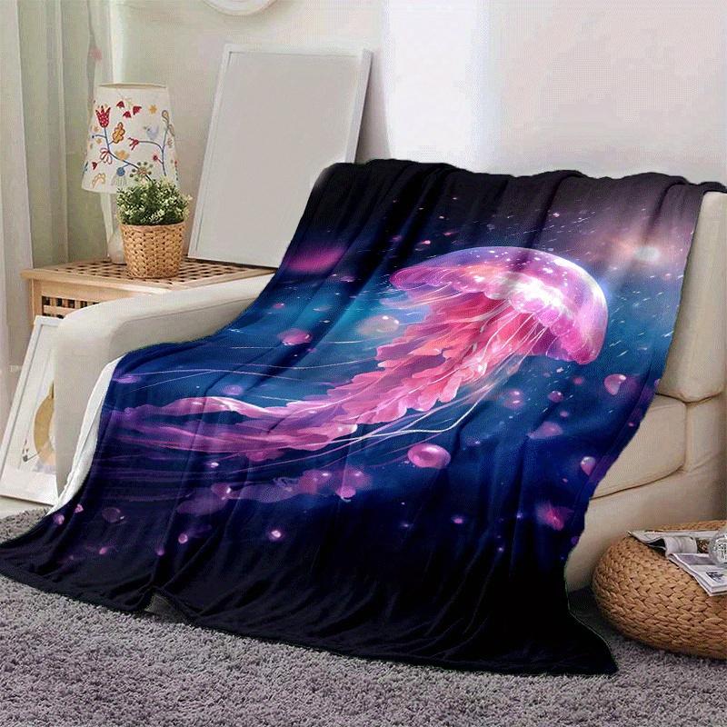 1pc Jellyfish Printing Lightweight Flannel Blanket, Comfortable and Warm Blanket, for Camping Sofa Bed and Couch Office, in All Seasons 130cmx150cm
1pc Jellyfish Printing Lightweight Flannel Blanket, Comfortable and Warm Blanket, for Camping Sofa Bed and Couch Office, in All Seasons 130cmx150cm