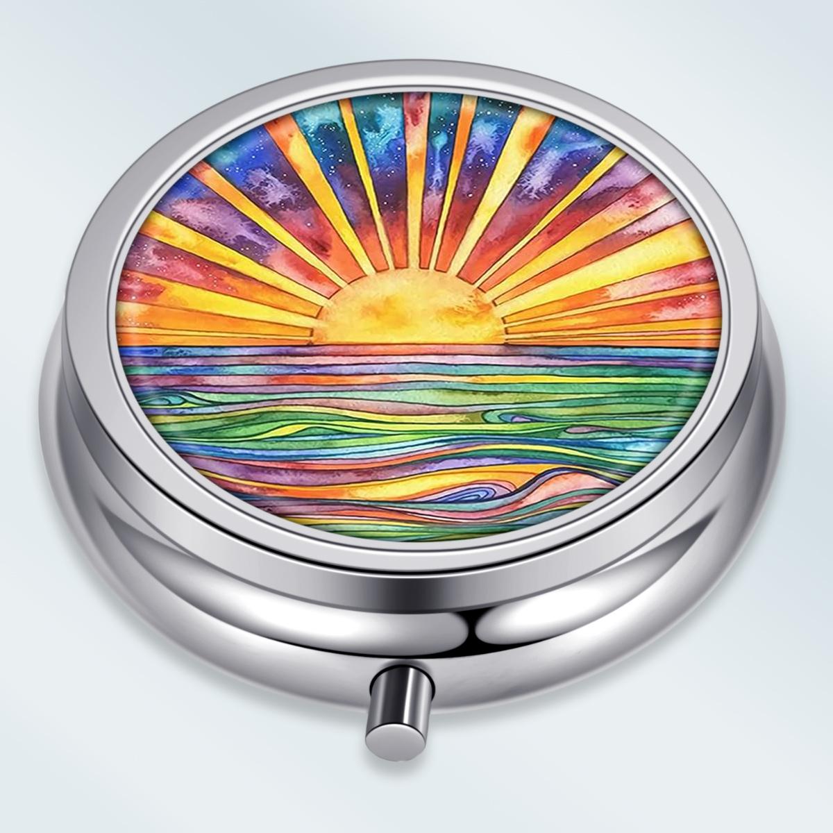 Portable Pill Box with 3 Compartments, Mini Metal Medicine Organizer Case, Cute Printed Pill Container for Vitamins, Pills, Jewelry, Travel, Daily Use
Portable Pill Box with 3 Compartments, Mini Metal Medicine Organizer Case, Cute Printed Pill Container for Vitamins, Pills, Jewelry, Travel, Daily Use