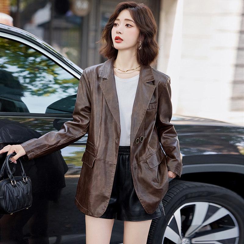 Women s 2026 New Spring/Autumn Lambskin Mid-Length Loose Leather Jacket Extra Large коричневий
Women s 2026 New Spring/Autumn Lambskin Mid-Length Loose Leather Jacket Extra Large коричневий
