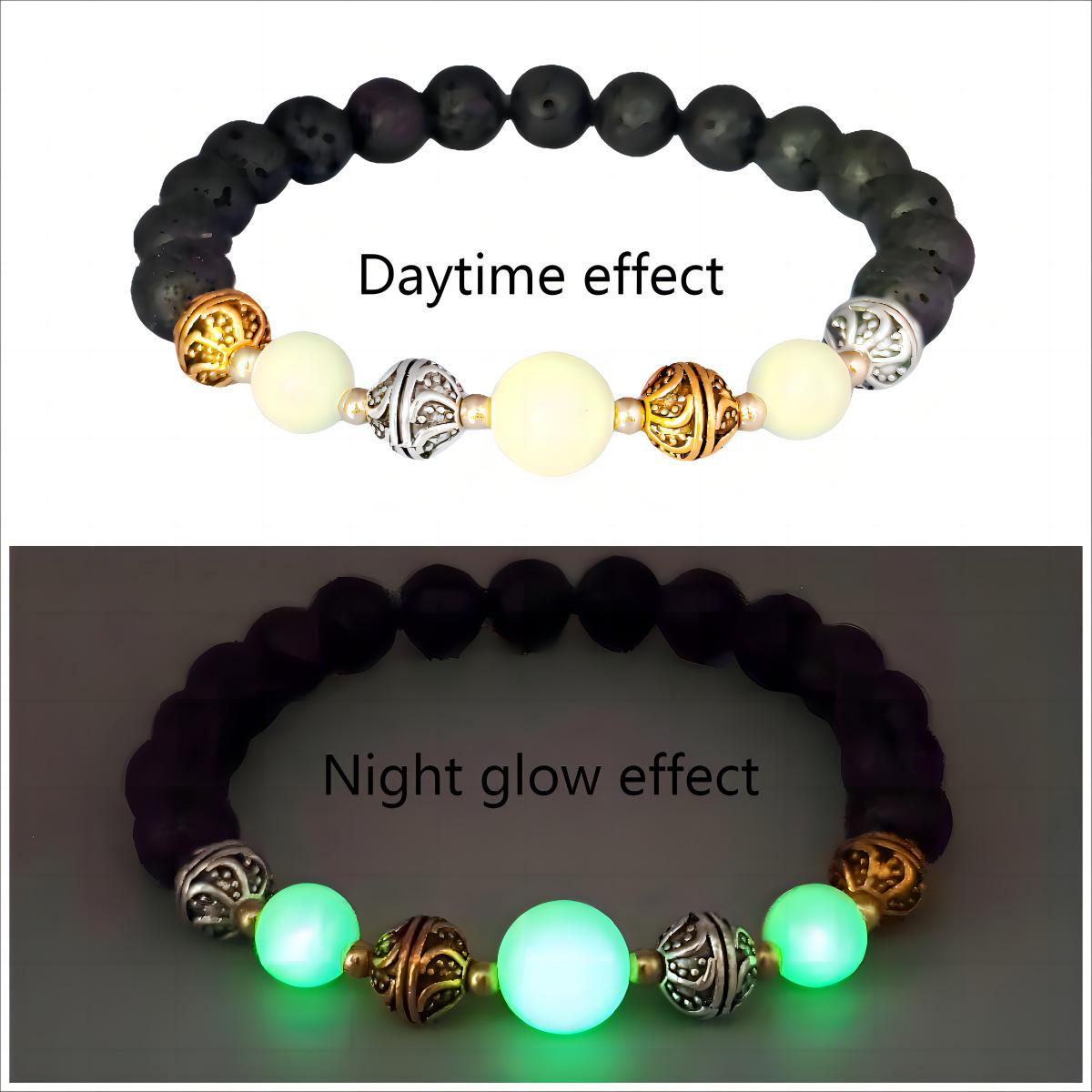 Natural Volcanic Stone Glow In The Dark Stretchy Yoga Beaded Bracelet Fashion Jewelry
Natural Volcanic Stone Glow In The Dark Stretchy Yoga Beaded Bracelet Fashion Jewelry