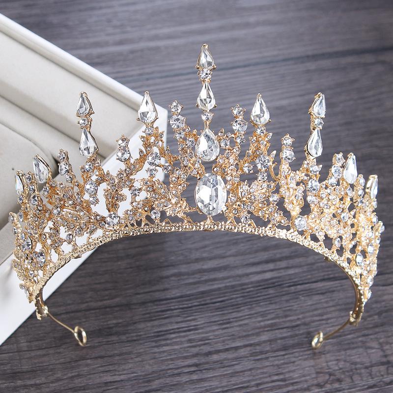 European & American Baroque Rhinestone Bridal Tiara: Princess Wedding & Evening Dress Headpiece
European & American Baroque Rhinestone Bridal Tiara: Princess Wedding & Evening Dress Headpiece