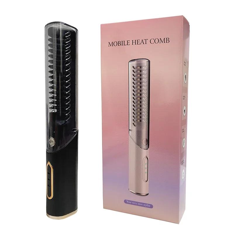 Portable Wireless Electric Hair Brush Heating Hair Straightener 2 IN 1 Home Travel Womem Anti-scalding Hair Straight Curly Comb чорний
Portable Wireless Electric Hair Brush Heating Hair Straightener 2 IN 1 Home Travel Womem Anti-scalding Hair Straight Curly Comb чорний