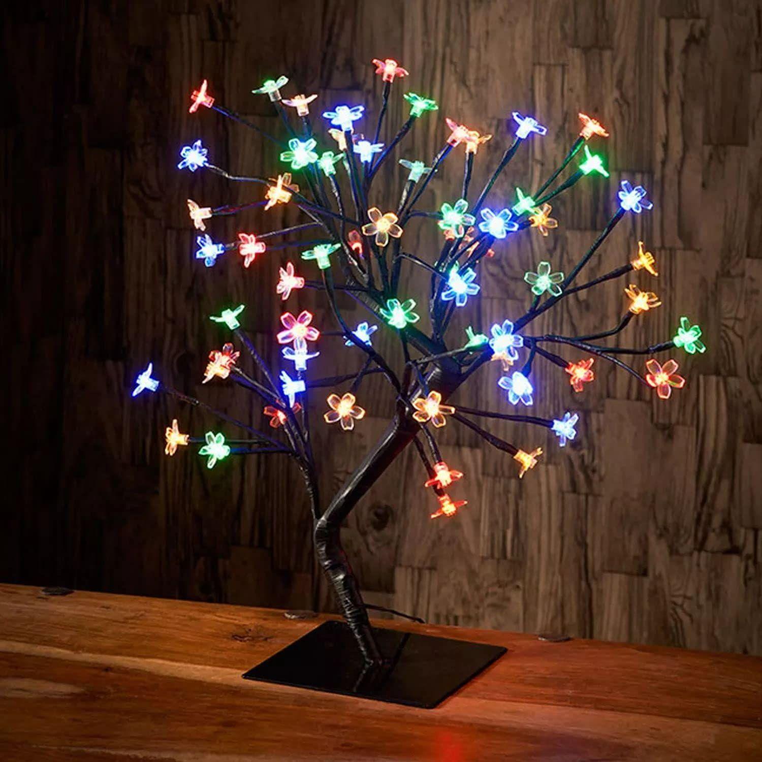 LED Cherry Bonsai Tree Lamp – 18 Inch, 28 Multicolor LEDs, Adjustable Silicone Branches, Corded Electric Night Light for Room & Home Decoration
LED Cherry Bonsai Tree Lamp – 18 Inch, 28 Multicolor LEDs, Adjustable Silicone Branches, Corded Electric Night Light for Room & Home Decoration