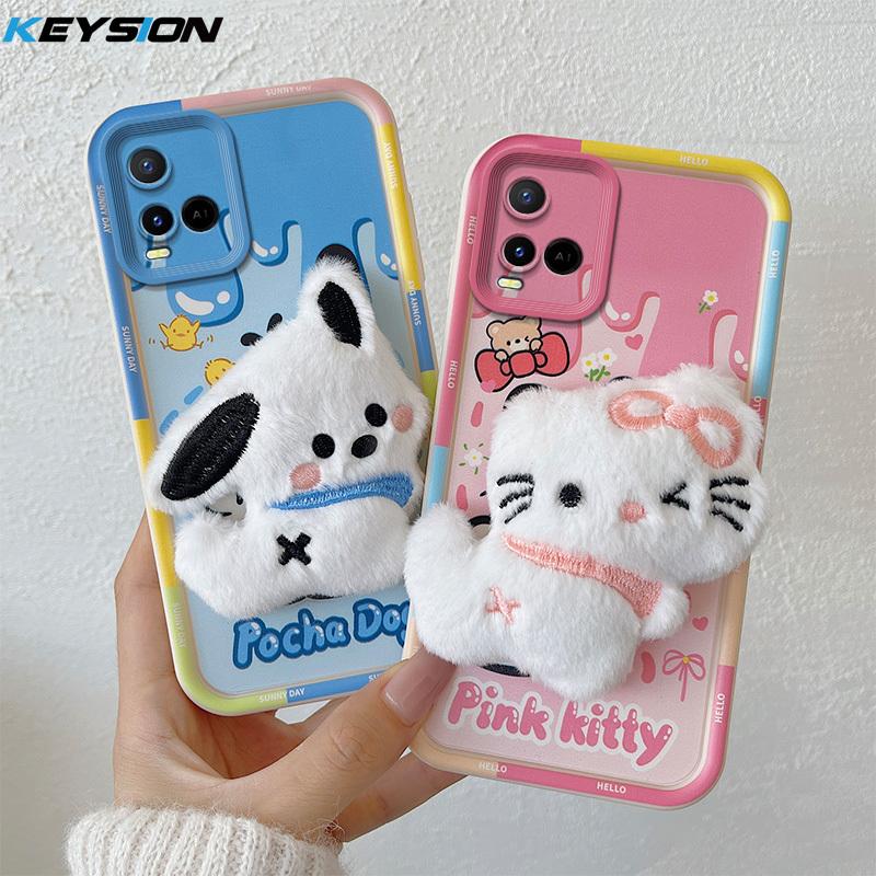 KEYSION Cute 3D Cartoon Plush Case for VIVO Y21 Y21S Y33S Y33T with Lanyard Soft Silicone Shockproof Phone Cover for VIVO T1X for VIVO Y21
KEYSION Cute 3D Cartoon Plush Case for VIVO Y21 Y21S Y33S Y33T with Lanyard Soft Silicone Shockproof Phone Cover for VIVO T1X for VIVO Y21