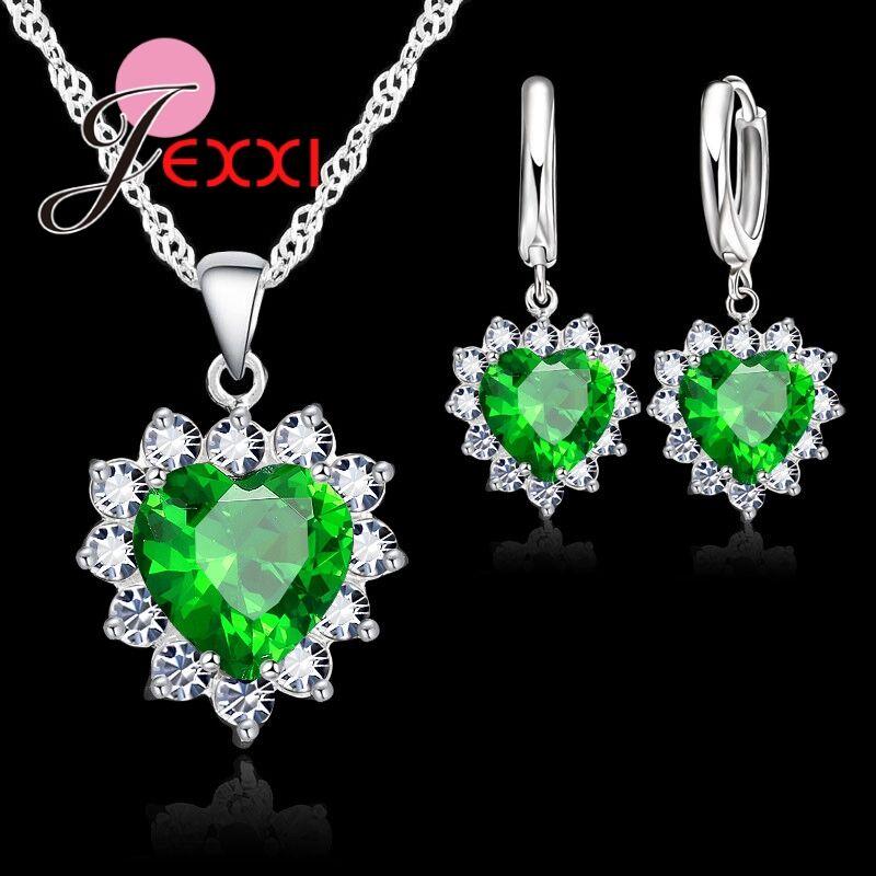 Hot Selling Kit Heart Shaped Multicolor Available Pendant Necklace with Earring Jewelry Set 925 Sterling Silver Earrings
Hot Selling Kit Heart Shaped Multicolor Available Pendant Necklace with Earring Jewelry Set 925 Sterling Silver Earrings