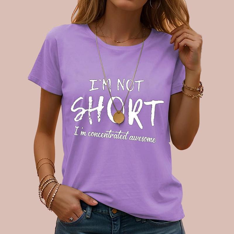 Модная женская модная футболка с английским принтом, забавная повседневная футболка с круглым вырезом и короткими рукавами, летняя женская футболка XS фиолетовый
Модная женская модная футболка с английским принтом, забавная повседневная футболка с круглым вырезом и короткими рукавами, летняя женская футболка XS фиолетовый