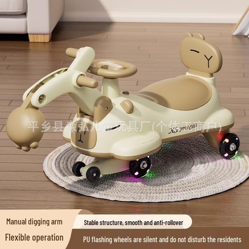 Silent-Wheel Excavator Twist Car: Lightweight Ride-On for Ages 1-6 with Flashing Four Wheels
Silent-Wheel Excavator Twist Car: Lightweight Ride-On for Ages 1-6 with Flashing Four Wheels