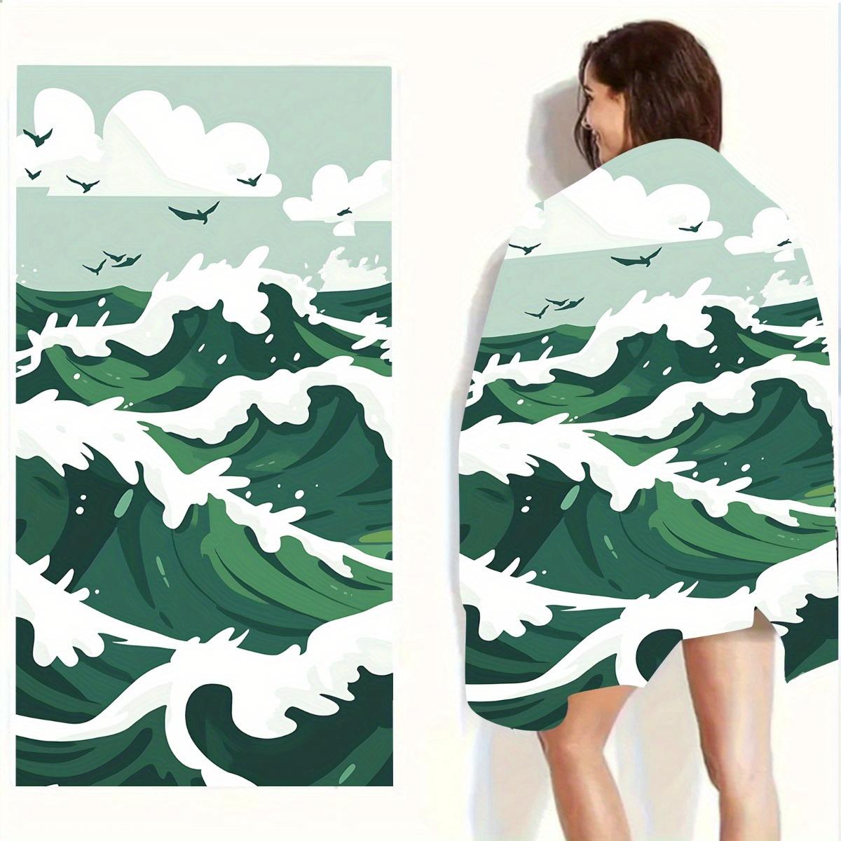 Vintage Green Ocean Wave Beach Towel Patterned Sunscreen And Windproof Suitable For Swimming Pool Camping Travel Blanket W40*H60(CM)
Vintage Green Ocean Wave Beach Towel Patterned Sunscreen And Windproof Suitable For Swimming Pool Camping Travel Blanket W40*H60(CM)