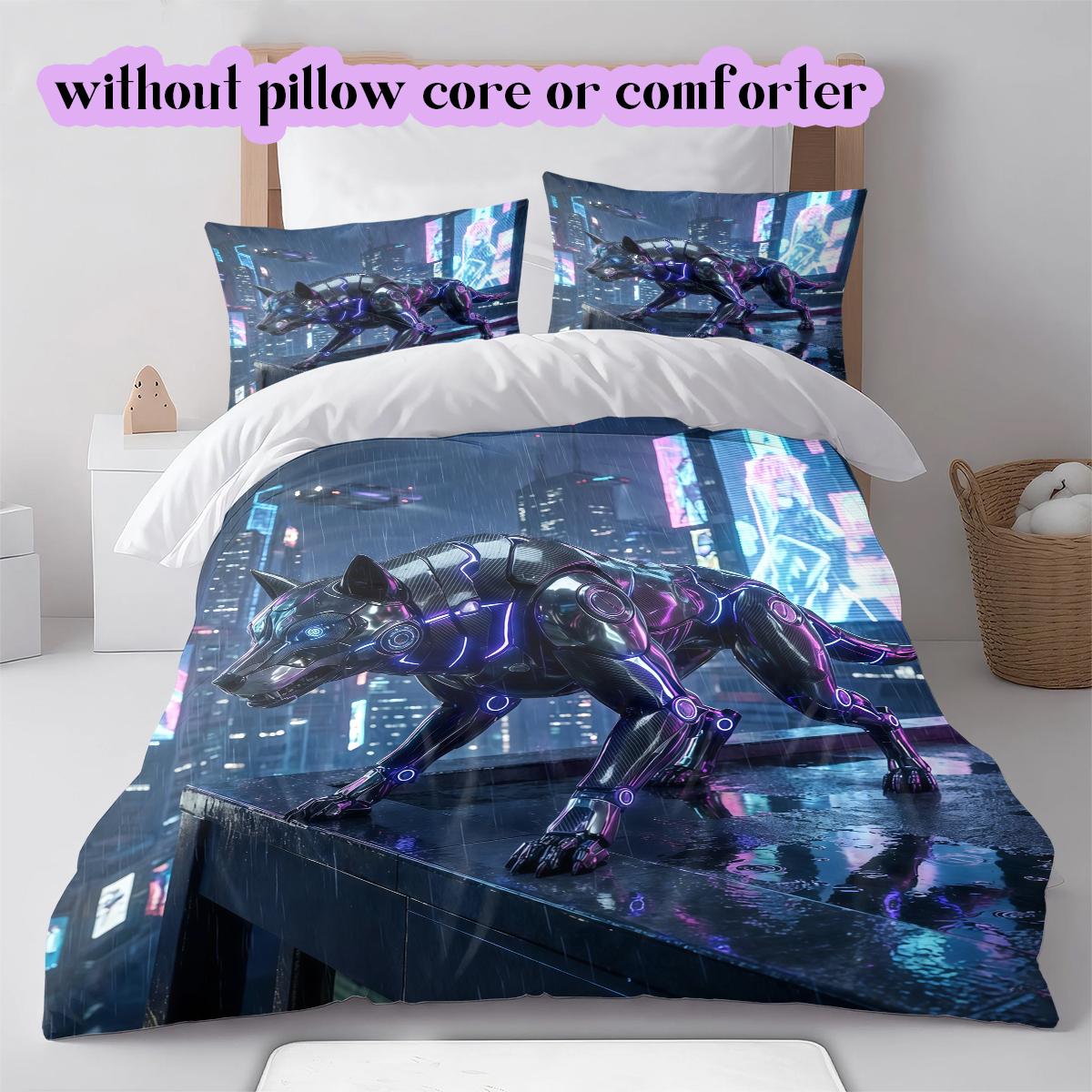 Cyberpunk Pattern Bedding Quilt Set Quilt Cover Pillowcase Home Decoration Birthday Gift (1 * duvet cover + 2 * pillowcase, without core) 135x200cm
Cyberpunk Pattern Bedding Quilt Set Quilt Cover Pillowcase Home Decoration Birthday Gift (1 * duvet cover + 2 * pillowcase, without core) 135x200cm