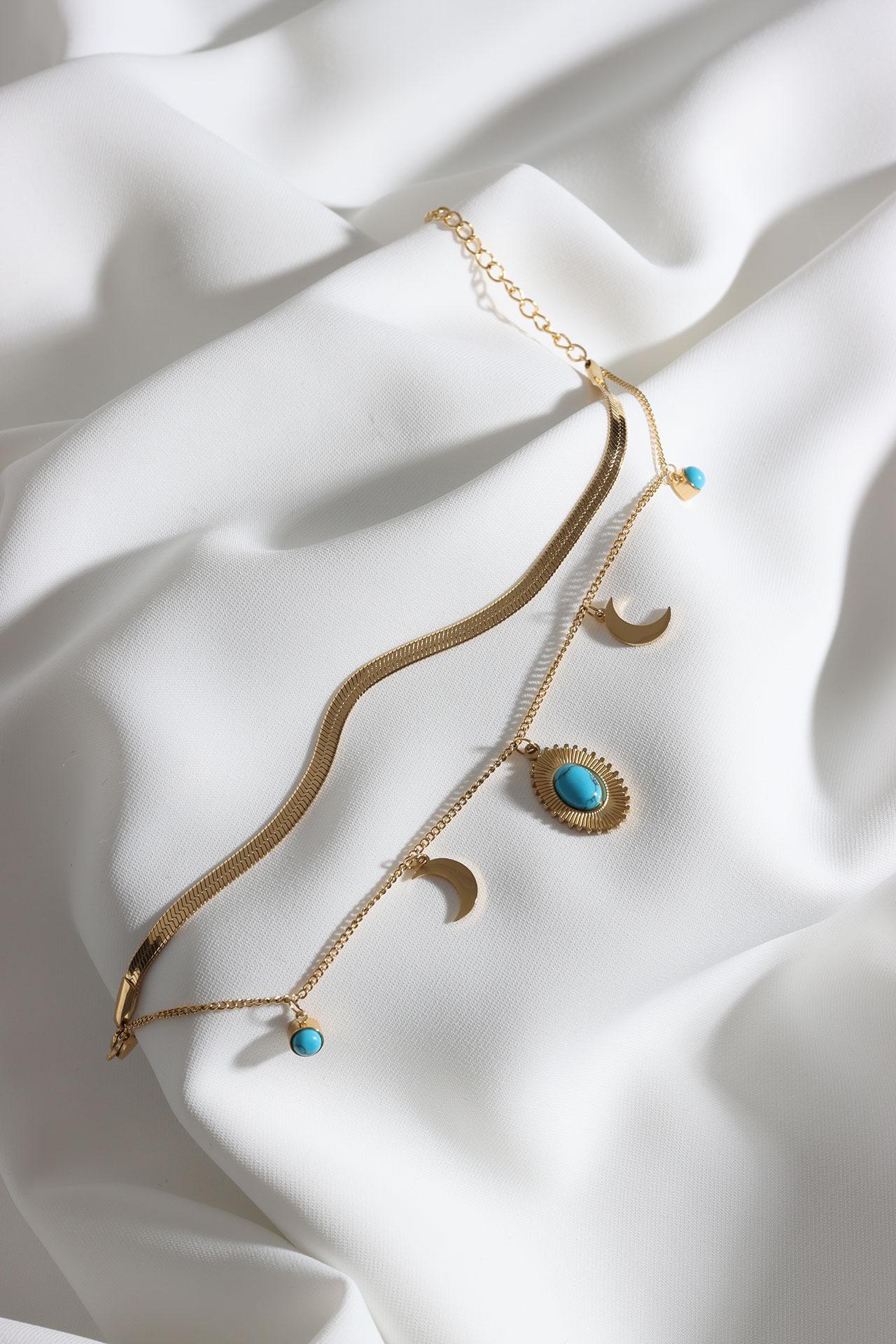 Браслет из двух частей в виде змеиной цепочки, коралловый камень, стальной браслет золотого цвета 316L
Браслет из двух частей в виде змеиной цепочки, коралловый камень, стальной браслет золотого цвета 316L