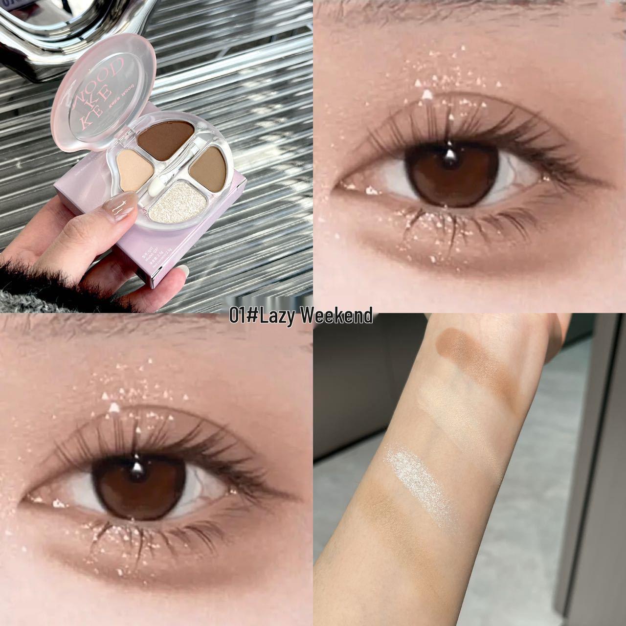 Палетка теней для век Kekemood в 4 цветах в земляных тонах: Матовые и мерцающие, низкой насыщенности, натуральные оттенки.
Палетка теней для век Kekemood в 4 цветах в земляных тонах: Матовые и мерцающие, низкой насыщенности, натуральные оттенки.