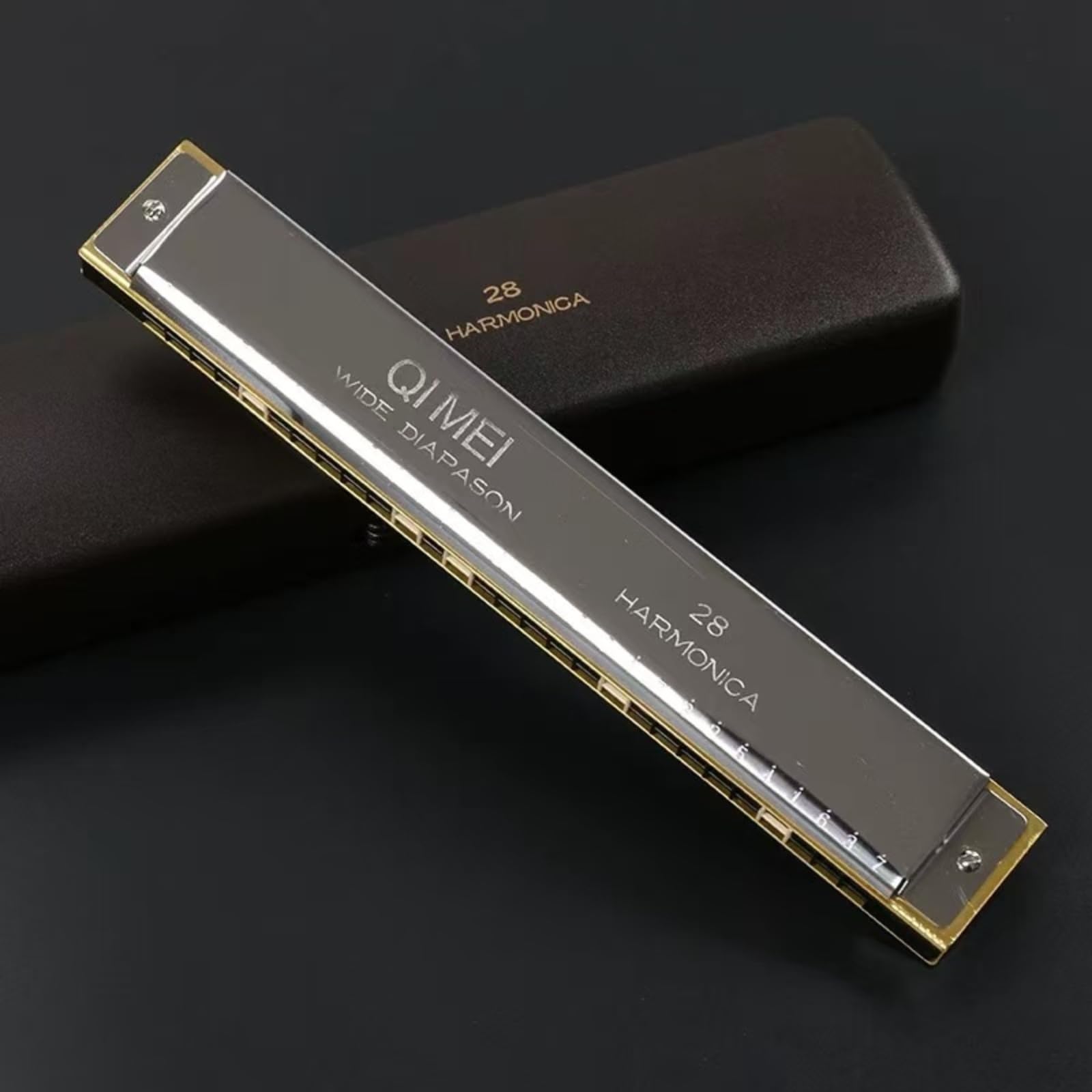 QIMEI Blues Harmonica, 10, 24, 28 Holes, Stainless Steel, C Key, Airtight, Set Case for Beginners and Advanced Players (Silver, 28 Holes)
QIMEI Blues Harmonica, 10, 24, 28 Holes, Stainless Steel, C Key, Airtight, Set Case for Beginners and Advanced Players (Silver, 28 Holes)