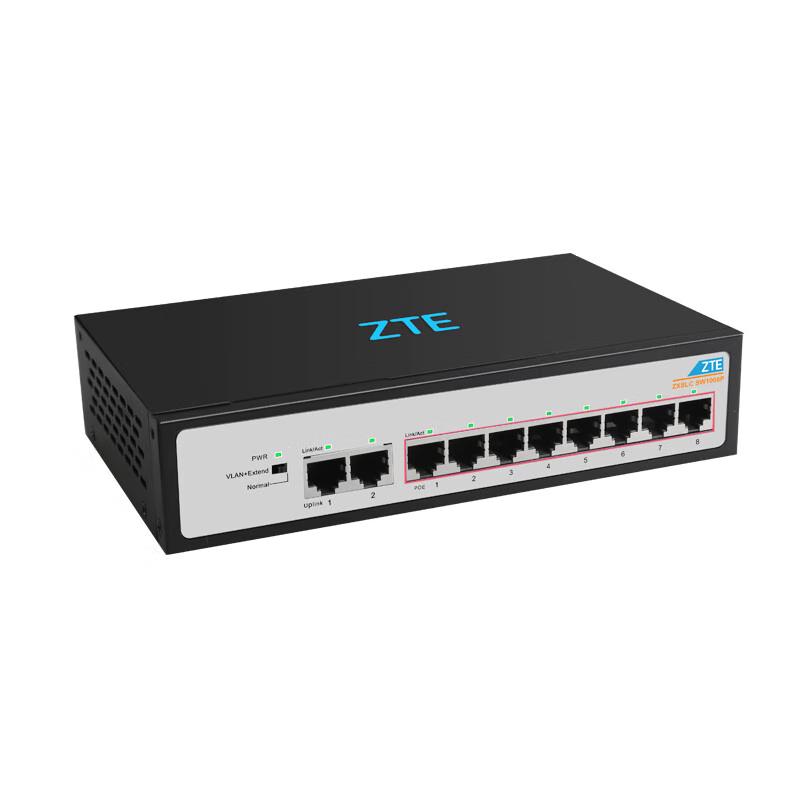ZTE ZXSLC SW1008P 8+2-Port Full Gigabit Unmanaged Switch
ZTE ZXSLC SW1008P 8+2-Port Full Gigabit Unmanaged Switch