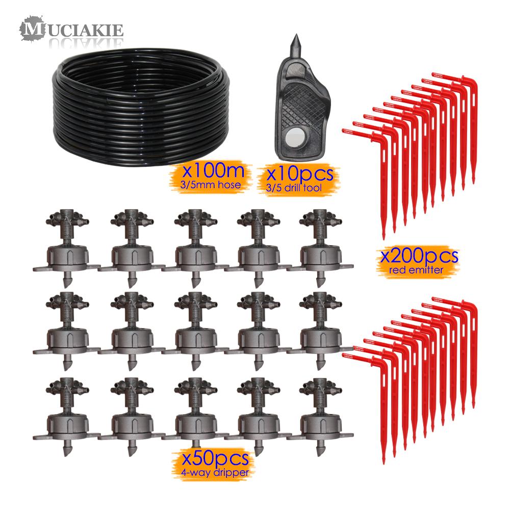 100M 4LPH 4-Way Branch Micro Water Drop Dripper System Kits 1/8 PVC Hose Watering Red Arrow Dripper Balcony Garden
100M 4LPH 4-Way Branch Micro Water Drop Dripper System Kits 1/8 PVC Hose Watering Red Arrow Dripper Balcony Garden