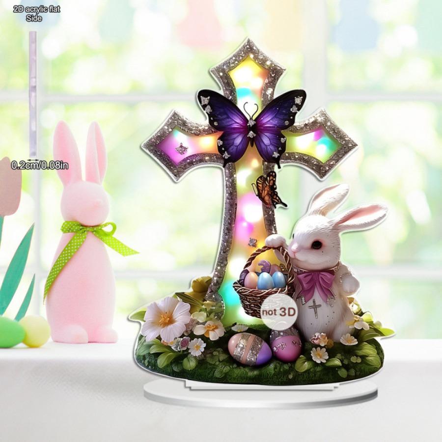 2D Flat, Easter Cross Rabbit Acrylic Desktop Decoration, with Base, Suitable for Wall Decoration, Porch, Room, Villa, Accents Home, Hallway, or Workp B
2D Flat, Easter Cross Rabbit Acrylic Desktop Decoration, with Base, Suitable for Wall Decoration, Porch, Room, Villa, Accents Home, Hallway, or Workp B