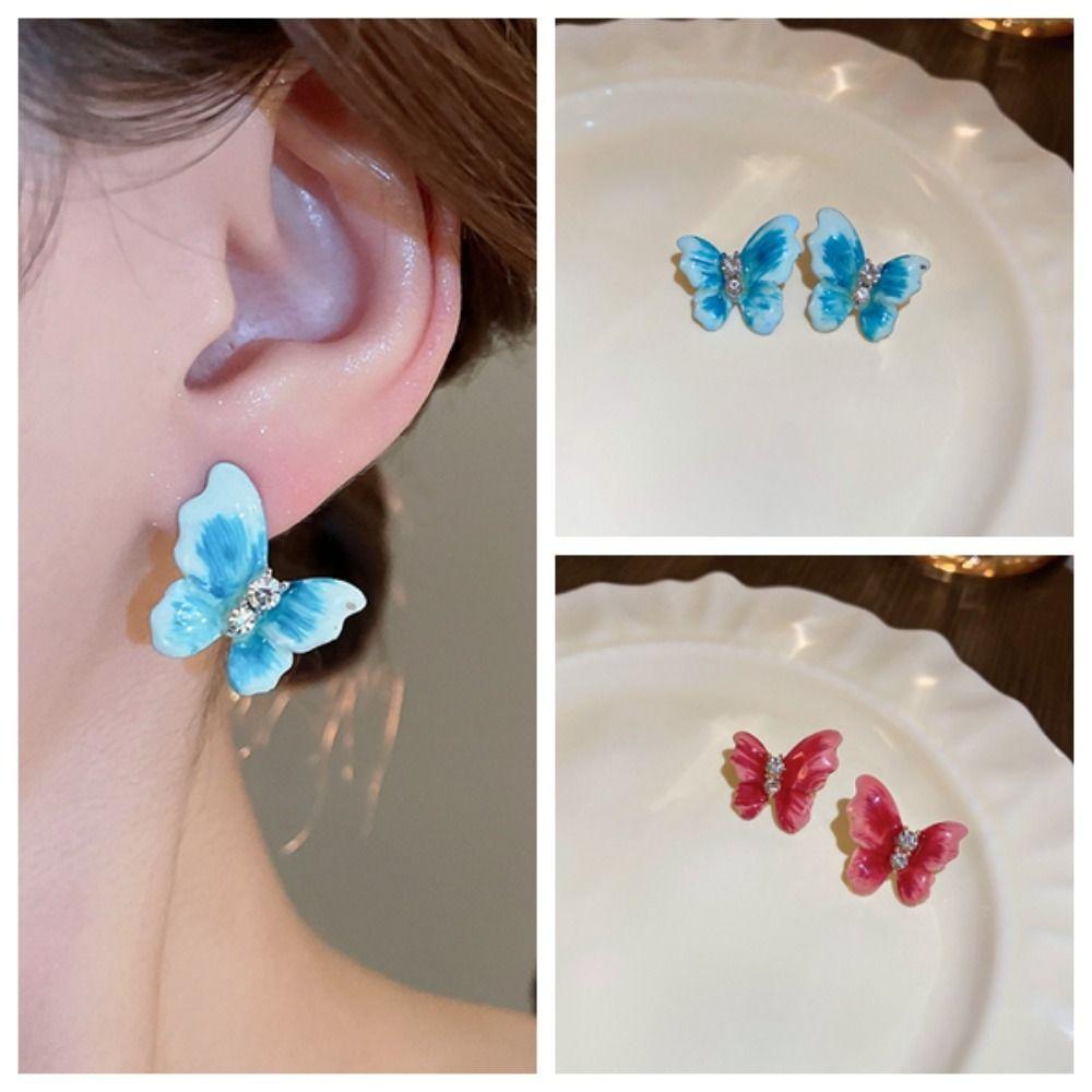 Princess Wind Butterfly Stud Earrings Gradient Butterfly Rhinestones Ear stud Jewelry Gifts
Princess Wind Butterfly Stud Earrings Gradient Butterfly Rhinestones Ear stud Jewelry Gifts