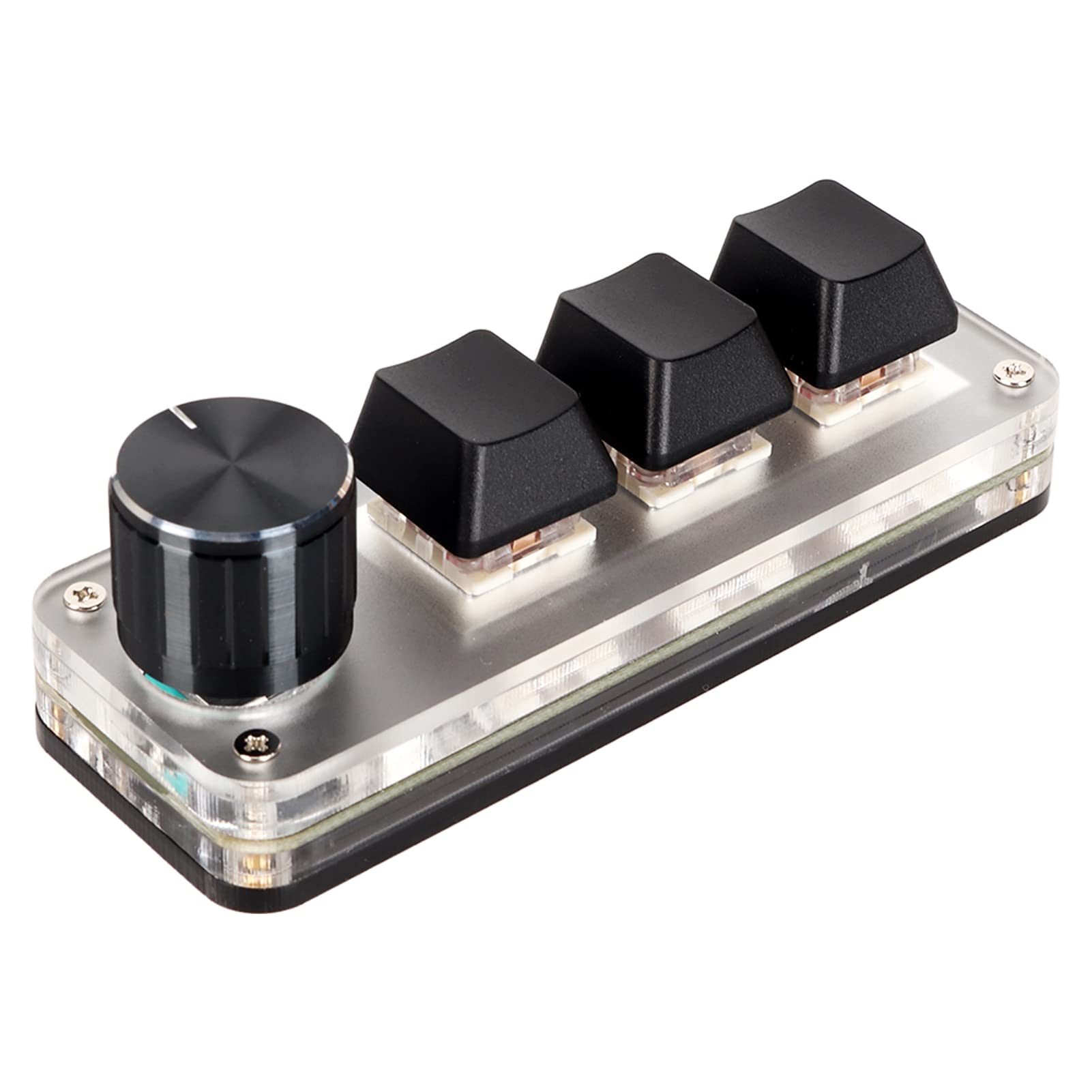 Red Switch Macro Keyboard USB Mini Keypad Keys 1 for Efficient Desktop PC Workflow (3 Knob)