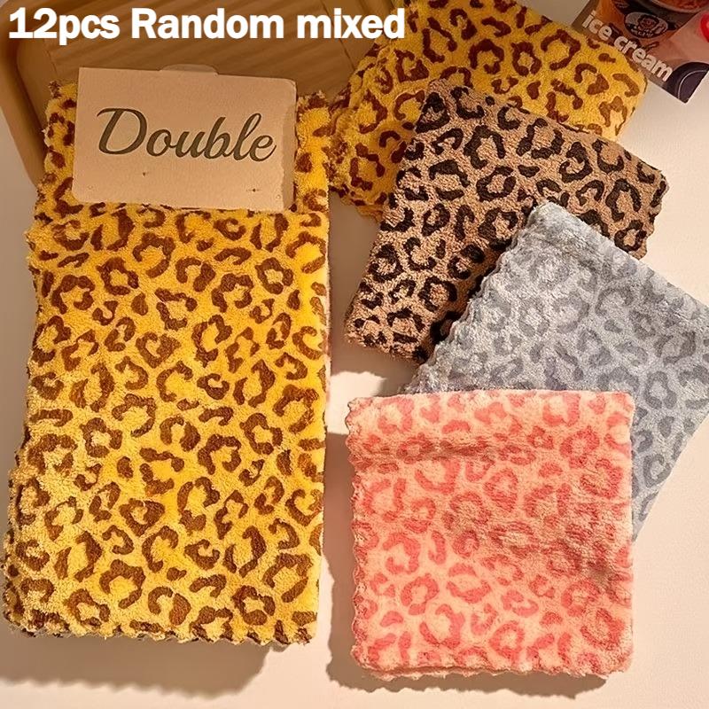 12pcs Leopard Print Rag Household Absorbent Coral Fleece Towel Bathroom Hand Towel Kitchen Dishwashing Clean Cloth Scouring Pad
12pcs Leopard Print Rag Household Absorbent Coral Fleece Towel Bathroom Hand Towel Kitchen Dishwashing Clean Cloth Scouring Pad