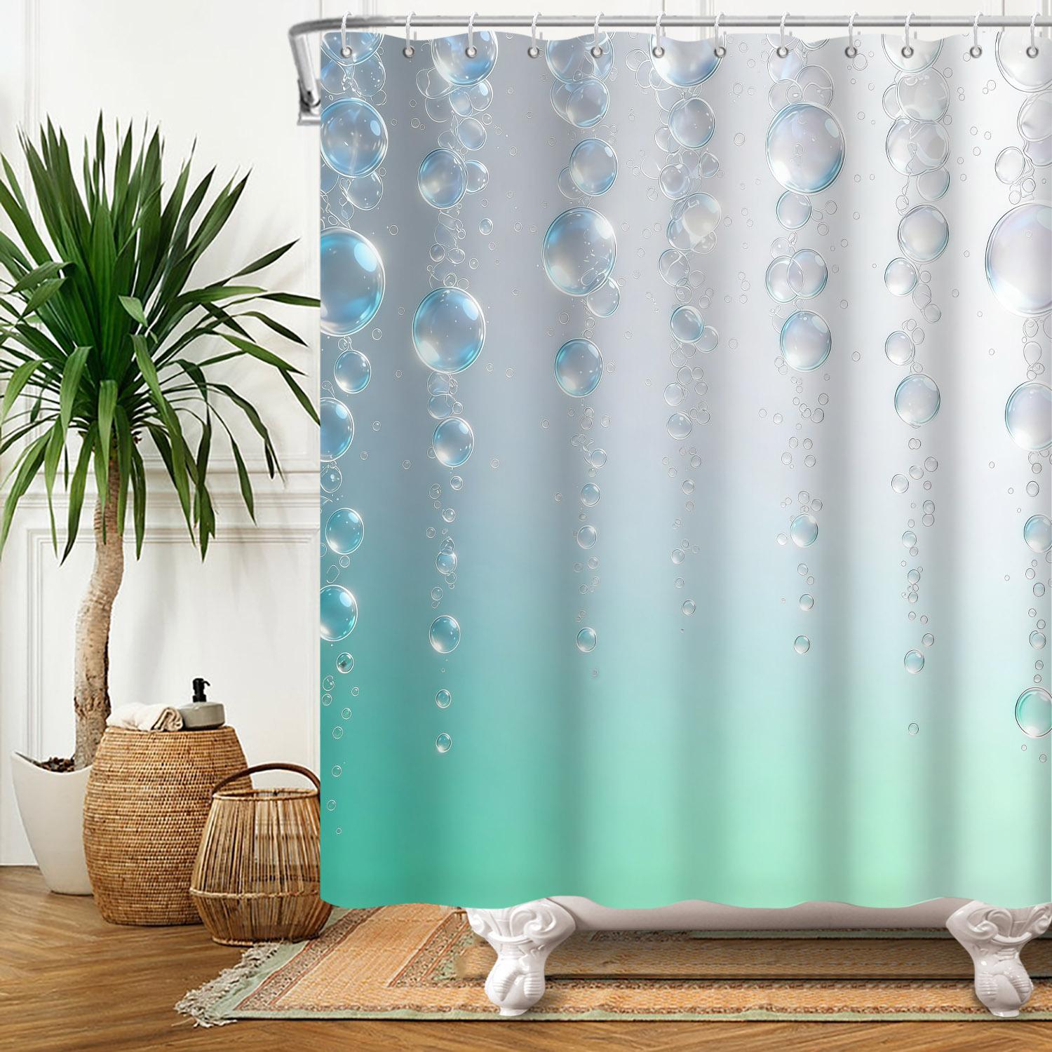 Waterproof Shower Curtain With Bubbles Theme Gradual Color Changing Modern Simple Polyester Bathroom Bath Space Decor With Hook W60H190(CM)-1 Pcs
Waterproof Shower Curtain With Bubbles Theme Gradual Color Changing Modern Simple Polyester Bathroom Bath Space Decor With Hook W60H190(CM)-1 Pcs