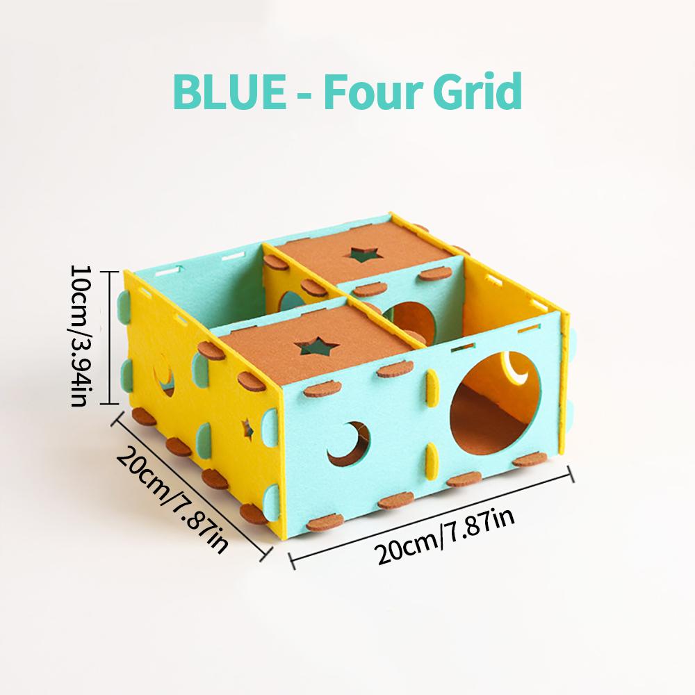 DIY Small Pet Toy Maze Tunnel Play Detachable Hamster House Contrasting Style Felt Material Interesting Originality Hamster Toy
DIY Small Pet Toy Maze Tunnel Play Detachable Hamster House Contrasting Style Felt Material Interesting Originality Hamster Toy