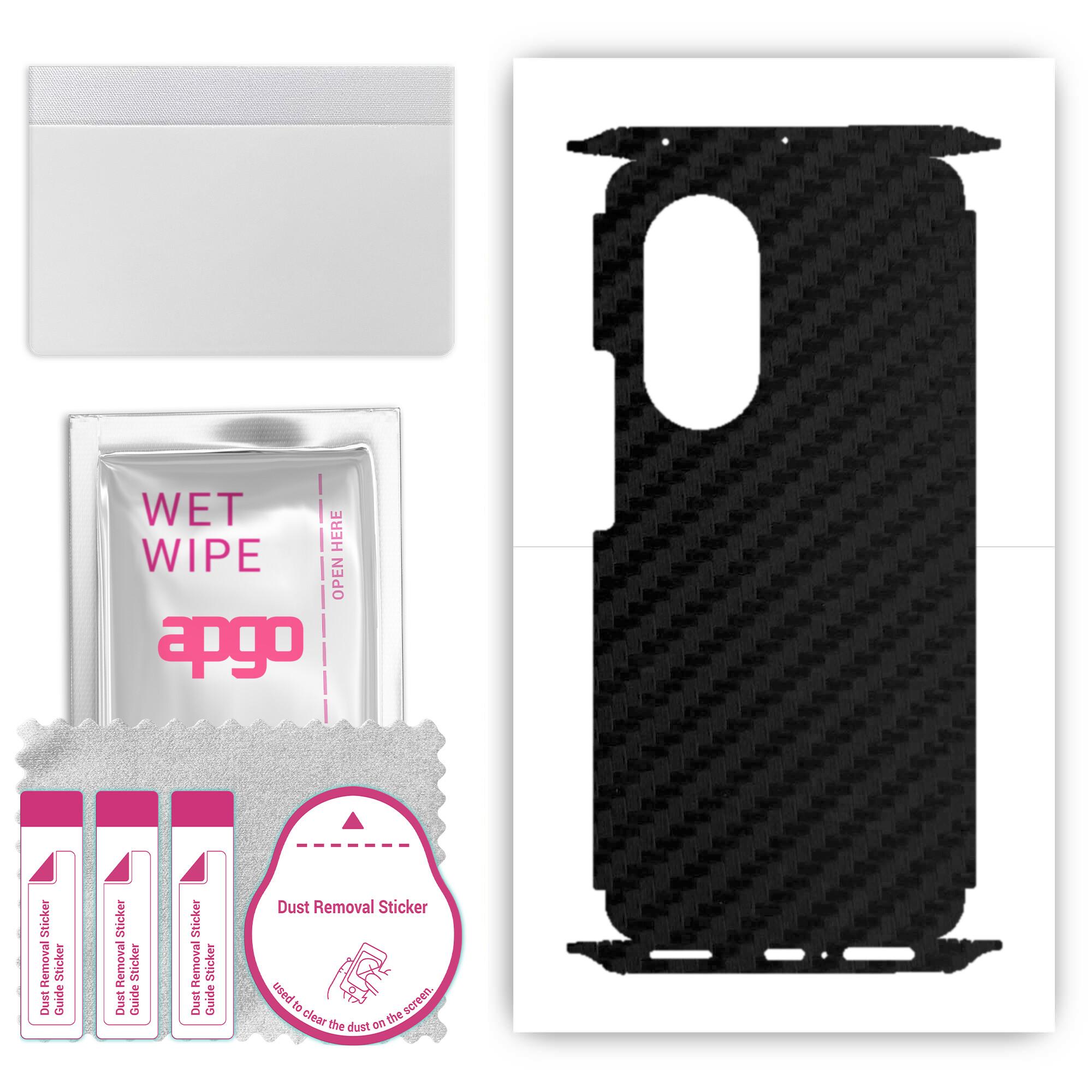 apgo Protective Skin Sticker for the back+sides compatible with Honor 50 Pro, Full Wrap Film, Foil, Vinyl - Pattern Carbon Black
apgo Protective Skin Sticker for the back+sides compatible with Honor 50 Pro, Full Wrap Film, Foil, Vinyl - Pattern Carbon Black