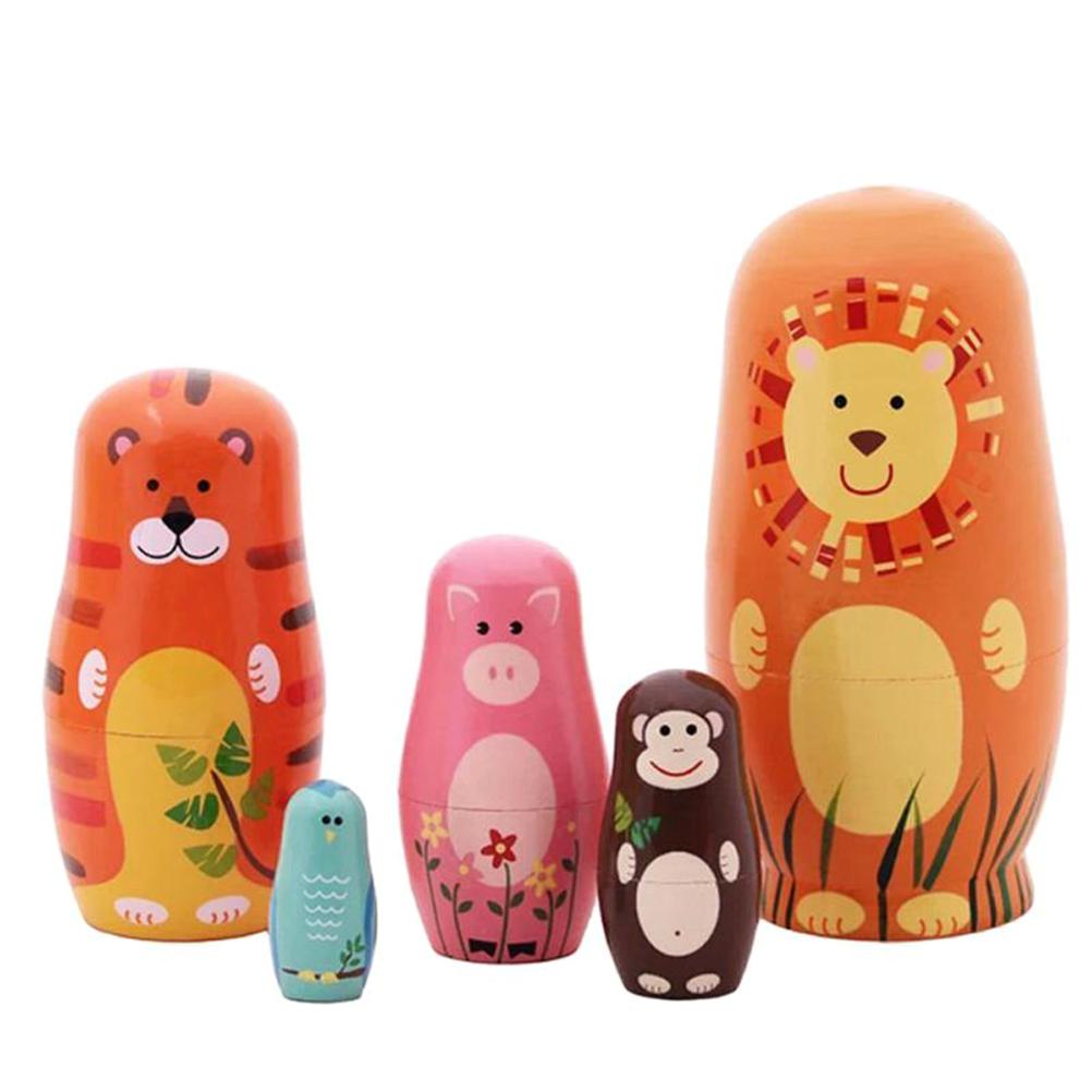 5PCS Animals Russian Dolls Cute Cartoon Animal Pattern Doll Gifts Home Decorations
5PCS Animals Russian Dolls Cute Cartoon Animal Pattern Doll Gifts Home Decorations