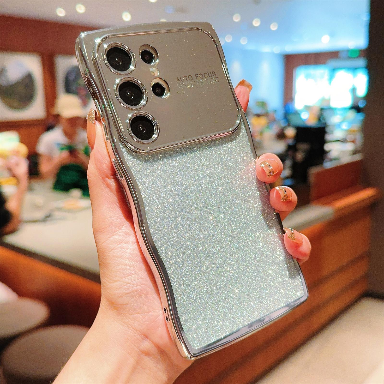For Samsung Galaxy S25 Ultra Case Electroplating Curly Frame TPU Glitter Phone Cover Large Window Gold
For Samsung Galaxy S25 Ultra Case Electroplating Curly Frame TPU Glitter Phone Cover Large Window Gold