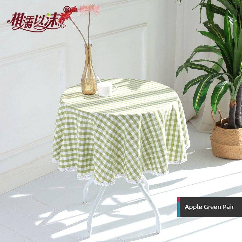 Balcony Small round Table Cloth Cotton Linen Fabric Thickened Gingham Country Style and Simple Table Cloth Coffee Table Cloth round Cover Cloth Apple Green Pair Round tablecloth diameter 90cm
Balcony Small round Table Cloth Cotton Linen Fabric Thickened Gingham Country Style and Simple Table Cloth Coffee Table Cloth round Cover Cloth Apple Green Pair Round tablecloth diameter 90cm