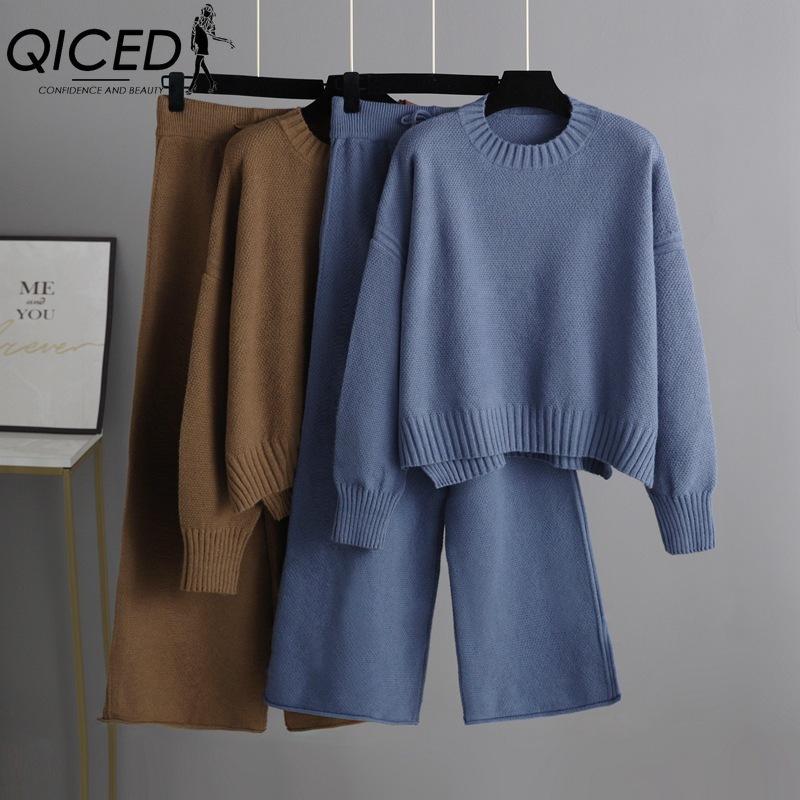 QICED Autumn and Winter Fashion Casual Knitted Suit Pants, Loose Sweater, Wide-leg Pants, Long Pants Two-piece Set One Size хакі
QICED Autumn and Winter Fashion Casual Knitted Suit Pants, Loose Sweater, Wide-leg Pants, Long Pants Two-piece Set One Size хакі
