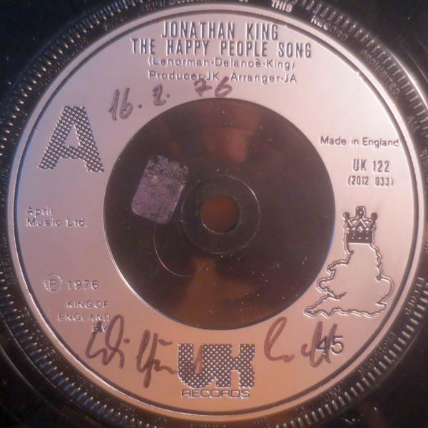 7inch Record JONATHAN KING - The Happy People Song UK122 UK Records 1976 UK Pop Used
7inch Record JONATHAN KING - The Happy People Song UK122 UK Records 1976 UK Pop Used