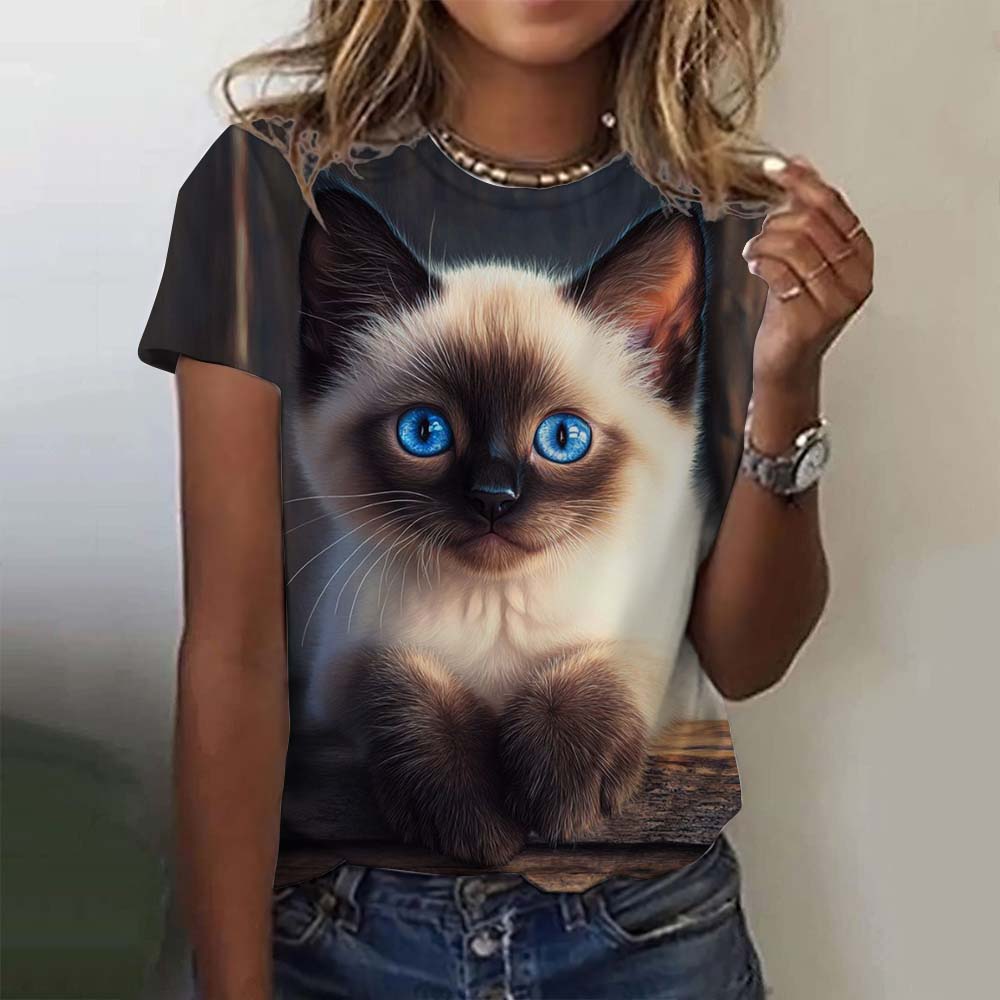 Women s T-Shirt Animal Cute Cat 3D Printed Oversized T-Shirt Summer New Fashion Women Clothing Y2k Female Tops 3XL
Women s T-Shirt Animal Cute Cat 3D Printed Oversized T-Shirt Summer New Fashion Women Clothing Y2k Female Tops 3XL