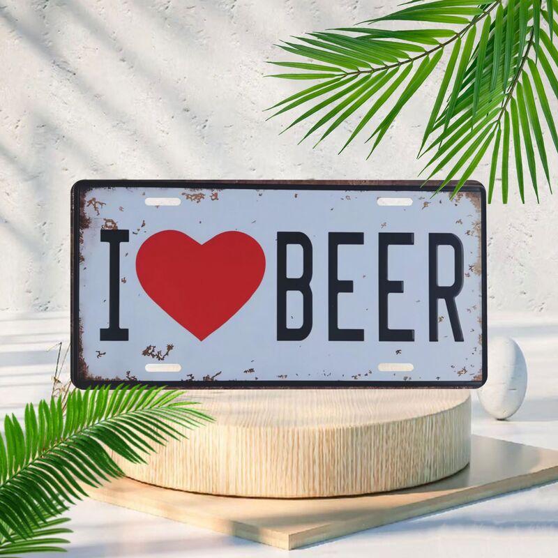 Vintage printed with the letters I Love Beer to decorate license plates car license platesbarscafes and garage decorations 15x30cm(5.9x7.8inch)
Vintage printed with the letters I Love Beer to decorate license plates car license platesbarscafes and garage decorations 15x30cm(5.9x7.8inch)