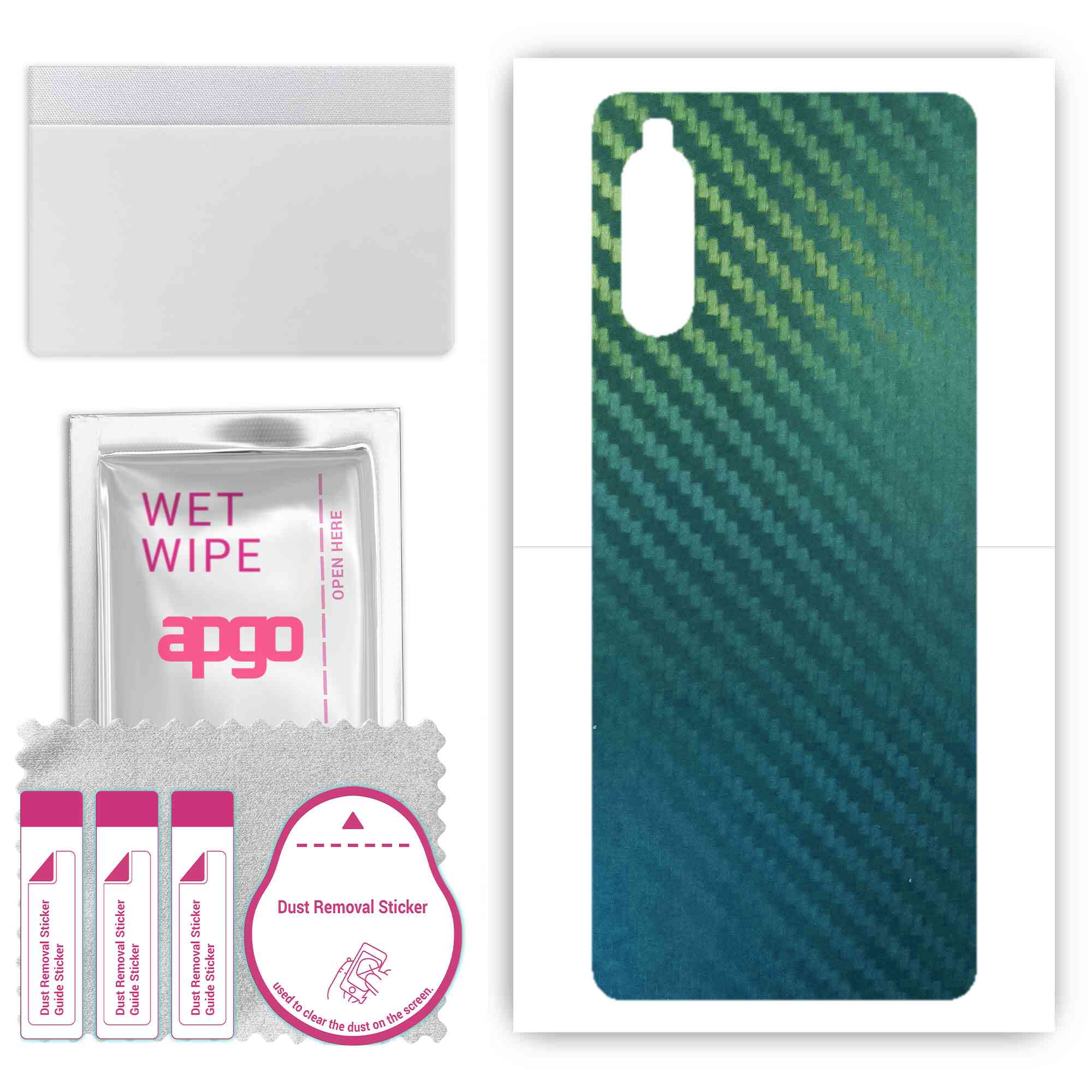 apgo Protective Skin Sticker for the back compatible with Sony Xperia 10 II, Wrap Film, Foil, Vinyl - Pattern Carbon Chameleon CAKA1
apgo Protective Skin Sticker for the back compatible with Sony Xperia 10 II, Wrap Film, Foil, Vinyl - Pattern Carbon Chameleon CAKA1