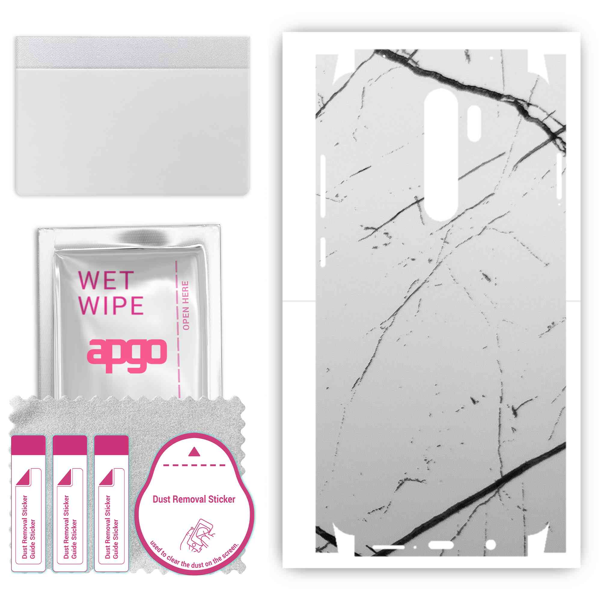 Apgo Protective Skin Sticker for the back+sides compatible with Xiaomi Redmi Note 8 Pro, Full Wrap Film, Foil, Vinyl - Pattern White Marble
Apgo Protective Skin Sticker for the back+sides compatible with Xiaomi Redmi Note 8 Pro, Full Wrap Film, Foil, Vinyl - Pattern White Marble